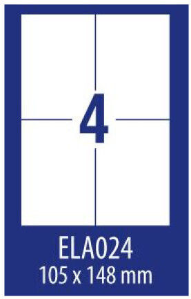 Avery Αυτοκόλλητες Ετικέτες Α4 Ορθογώνιες Economy 105x148mm