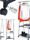Vilde Wheeled Floor Garment Rack made of Metal Black 88x44x160cm