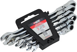 Awtools Κλειδια Ανοιχτου Τυπου Καστανια Αρθρωτα Σετ 6 Τεμ 8-19mm