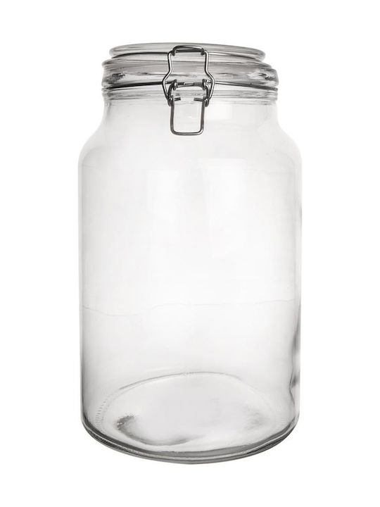 Orion Vase General Use with Lid Glass Transparent 4200ml