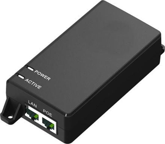 Microconnect 60w 802.3af/at Poe Injector Uk 100-240v 50-60hz 55v Dc Maximum Speed Rate 1000mbps Transmission Distance 100m