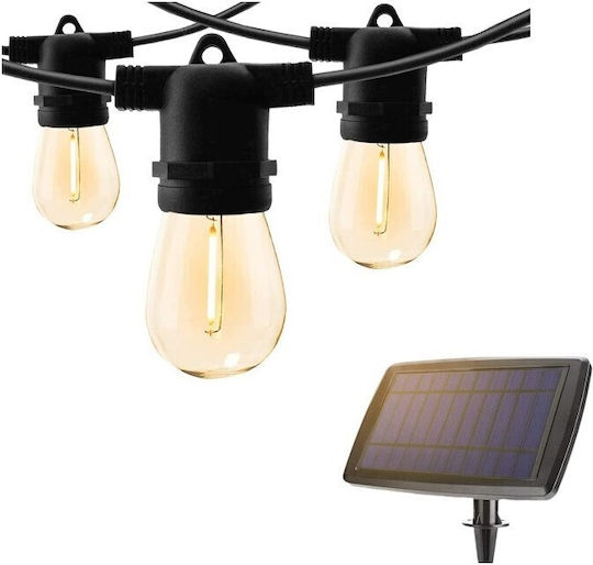 Hängend Solarleuchte Girlande Warmes Weiß 2700K mit Fotokontakt