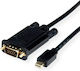 Roline Mini DisplayPort към VGA кабел Mini DP M към VGA M черен 1m