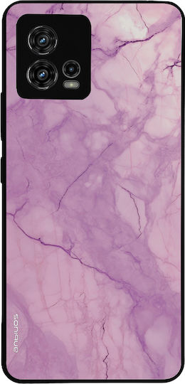 Sonique Marble Serie Hülle für Motorola Moto G72 Violett