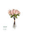 Globostar Künstlicher Garten Rosa Rosenstrauß 21081 Dekorativer Künstlicher Rosa Rosenstrauß H36cm