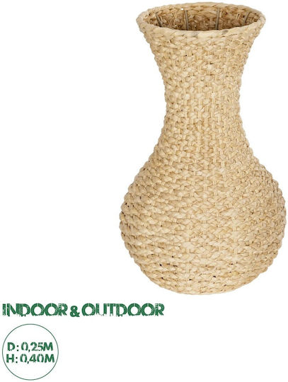 GloboStar Sandiago Planter Wooden Beige 25x25x40cm.