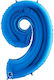 Blaue Zahlenballons 100 cm – 40″ 9