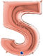Balloons Numbers Rose Gold 66 Cm 26" 5