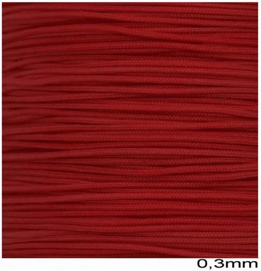 Jade Matte Schnur 0,3mm 10 Meter Rot 10 Meter