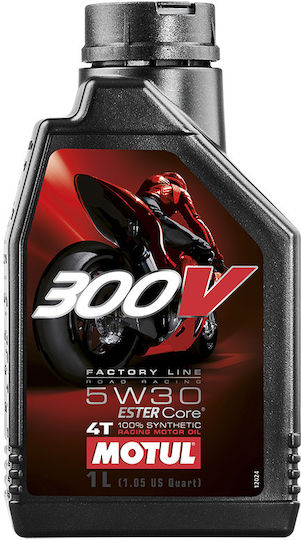 Motul 300v 5W-30 Λάδι Μοτοσυκλέτας για Τετράχρονους Κινητήρες 1lt
