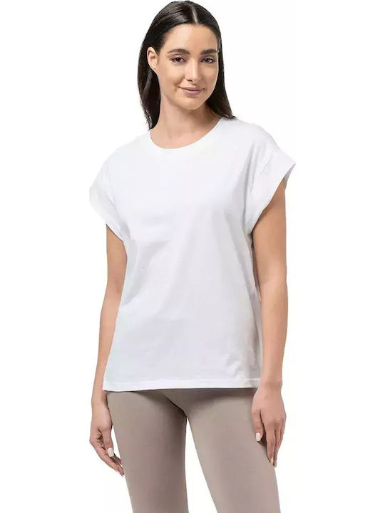 Bodymove Damen Bluse Baumwolle Weiß