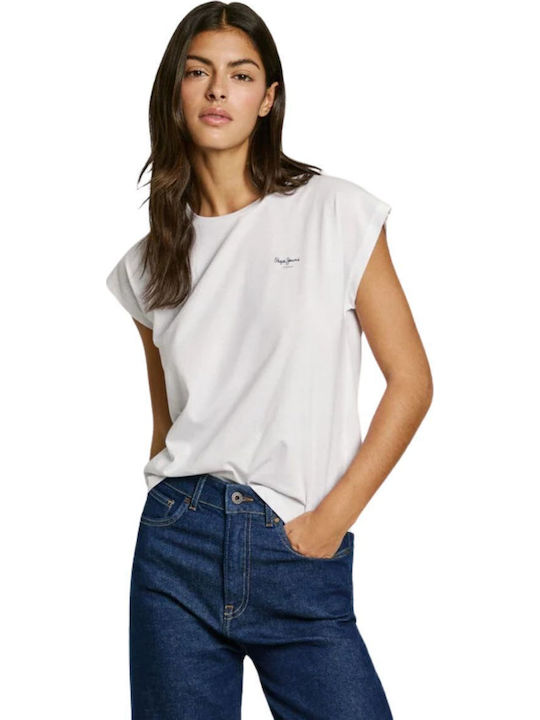 Pepe Jeans Logo Women's Summer Cotton Sleeveles...