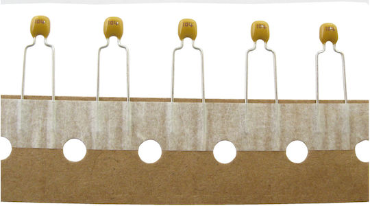 5 Pieces Ceramic Capacitors Mlcc 100nf 63v X7r 10%; Pitch:5.08mm; 100000pf 0.1uf Multilayer Ceramic Capacitors