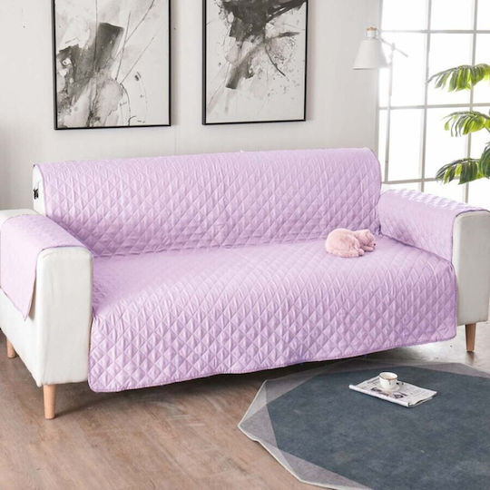 Pucioasa Elastic Cover for Two Seater Sofa Lilac 1pcs LJD14820