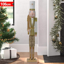 Bakaji Weihnachts-Nussknacker Gold