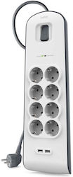 Belkin Power Strip Safety 8 Sockets with 2m Cable Belkin Power Strip Safety 8 Sockets with 2m Cable