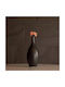 GloboStar Vază Decorativă Ceramică Artificial Garden Olrando Negru 8x8x20cm 1buc