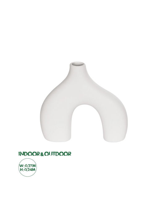 GloboStar Decorative Vase Toledo White 6x27x24cm
