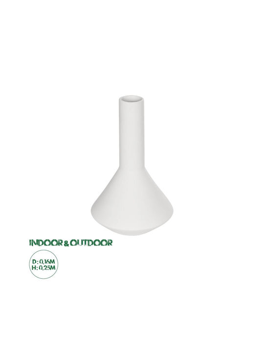 GloboStar Decorative Vase Artificial Garden Armeninville White 16x16x25cm