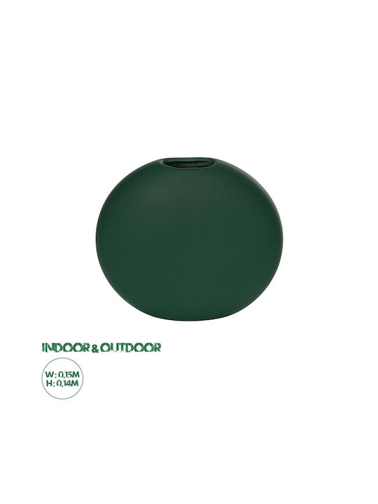 GloboStar Decorative Vase Artificial Garden Menorca Green 15x15x14cm