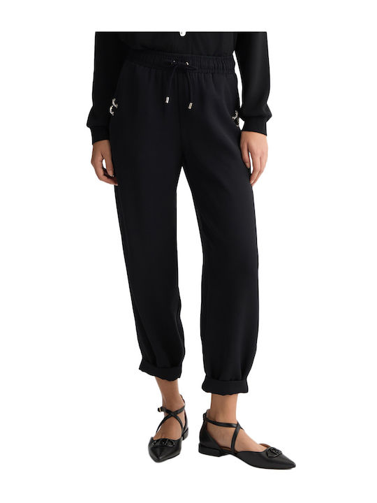 Liu Jo Women's Fabric Trousers with Elastic Black