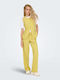 Damen Stoff Hose Yellow