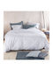 Rythmos Pacify Set Coverlet Queen Size Cotton White 220x240cm 3pcs