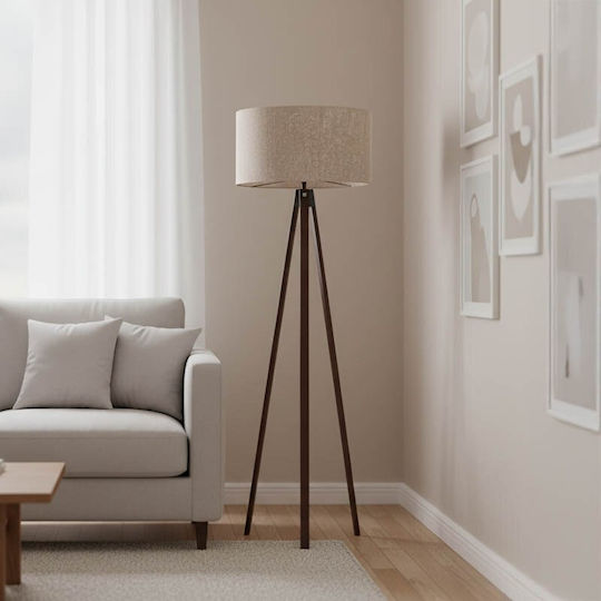 Pakketo PWL-1059 Lampa de podea Î140xL38cm. cu Soclu pentru Bec E27 Bej