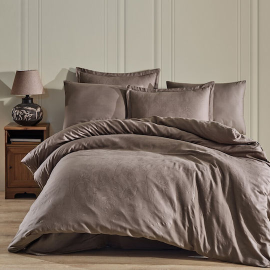 Clasy Home Set Huse Pentru Pilote Sadra 100% Bumbac 200x220cm Dublu Cu 2 Fețe De Pernă & 1 Cearșaf Sadra