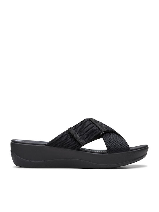 Clarks Arla Γυναικεία Ανατομικά Σανδάλια Μαύρα