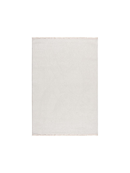 Beauty Home Non-slip Rectangular White Living Room Rug 67x140cm 9331-67X140