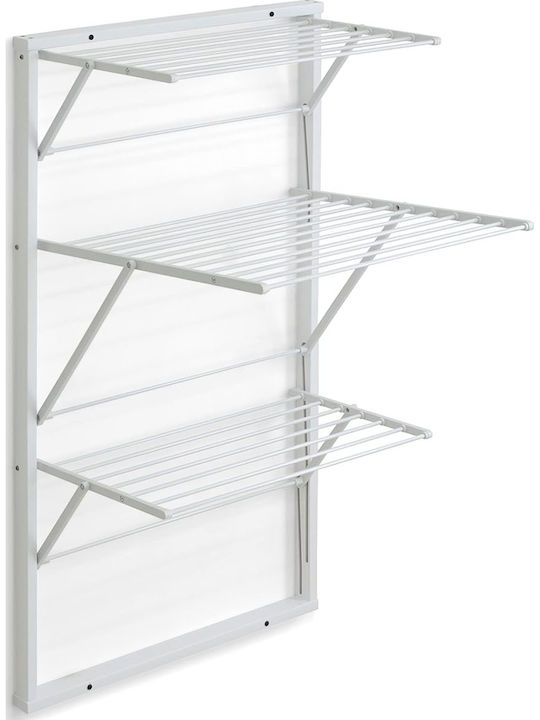 GreenTech Folding Wall Clothes Drying Rack for Balcony Made of Aluminum with 15m Hanging Length