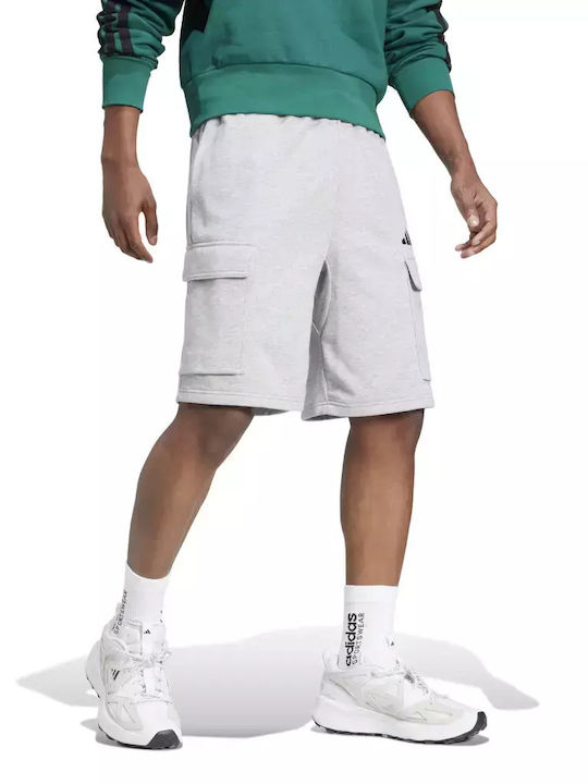 adidas Essentials Feel Cozy French Terry Cargo Men's Shorts Gray