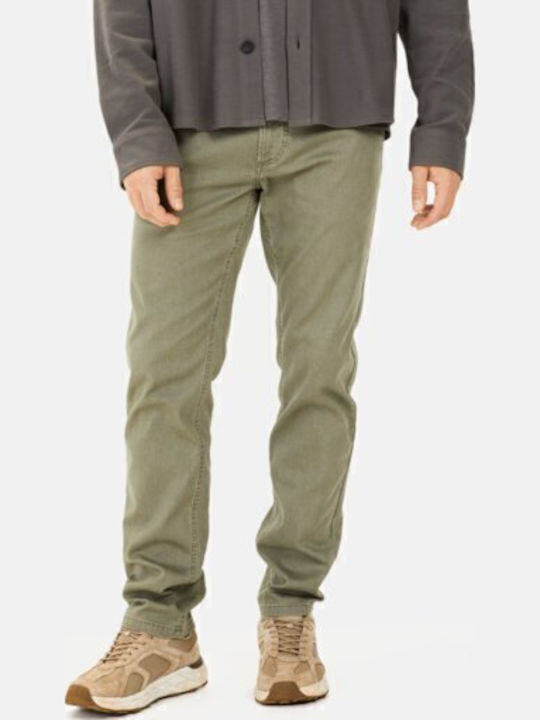 Camel Active Trousers Elastic in Regular Fit Khaki