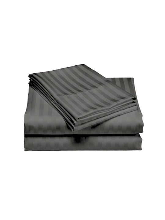 Pucioasa Set Husă de Pilotă Bumbac Single cu Față de Pernă 160x220 Anthracite Gray