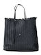Leder Damentasche Shopper Schwarz