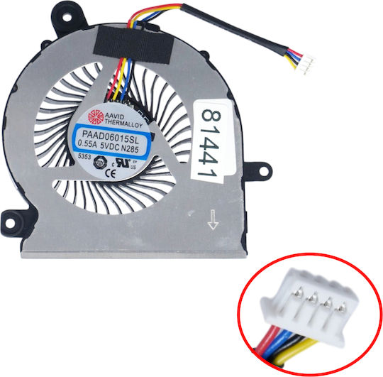 Ανεμιστηράκι Laptop Gpu Cooling Fan Msi Gf63 Gf65 Thin 9sd 9se 9sexr 10sd 10se 10ser Ms-16r1 Ms-16r3 Ms-16r5 Wf65 Ms-16w1 Ms-16w2 Paad06015sl-n433 E330401610mc201j 4pin Κωδ.81441