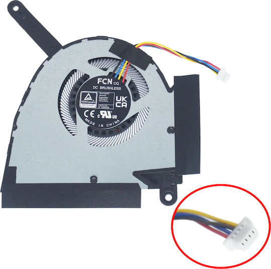 Laptop CPU Cooling Fan Asus Tuf Dash F15 Fx517 Fx517z Fx517zc Fx517zr Fx517ze Fx517zm RTX 3050 3050ti 2022 Year Fp85 Dfs5k22305283e 13nr0950p01011 Dq5d587 G004 4pin Code 81119