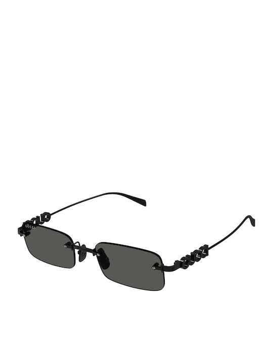 Gucci Unisex Γυαλιά Ηλίου με Μαύρο Μεταλλικό Σκ...