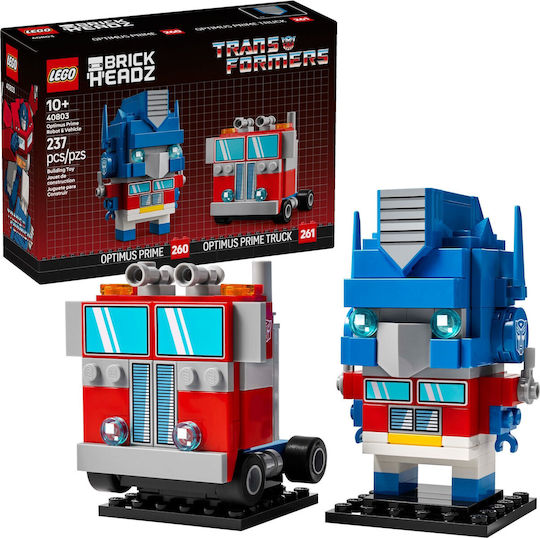 LEGO Brick Headz Transformers Optimus Prime Robot & Vehicle For 10+ Years 237 Pieces