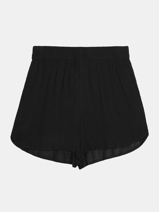 Elastic Waist Shorts Black