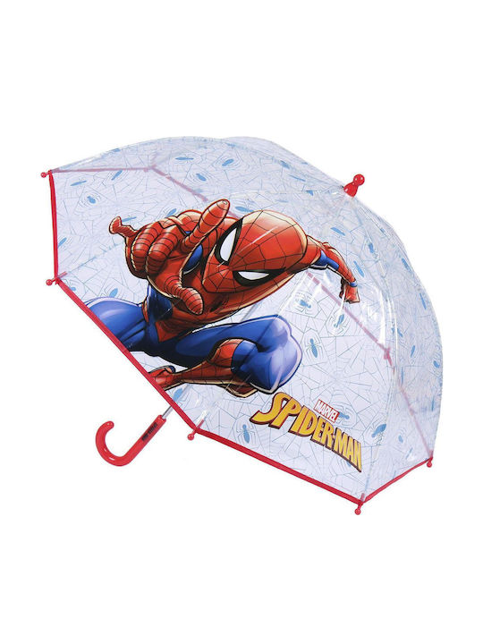 Arnetta Kinderregenschirm Gebogener Handgriff Rote 45cm