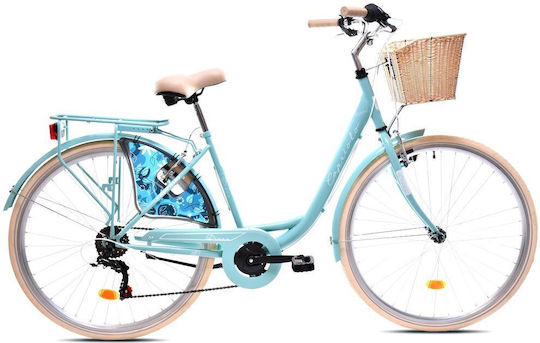 Capriolo Diana Wave 28" 2025 Türkises Stadtfahrrad mit 6 Geschwindigkeiten