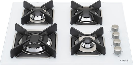 Lofra Gas Cooktop Autonomous Inox 62x51εκ. White