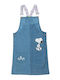 Kinderkleid Ärmellos Denim Blau
