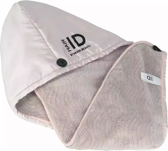 Parsa Hair Id 2 În 1 Turban de Păr Anti-încrețire din Microfibră & Satin Roz Bej Aplicare Duală Prosop de Păr Roz Bej
