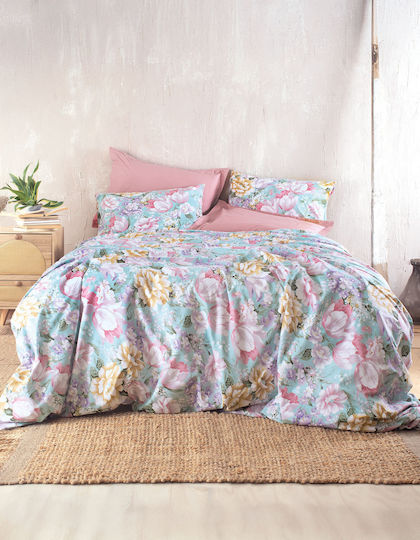 Rythmos Set Cearșafuri cu Elastic 165x205+25cm. Margo Multicolor 4buc