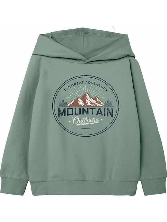 Kids Sweatshirt with Hood and Pockets Mint