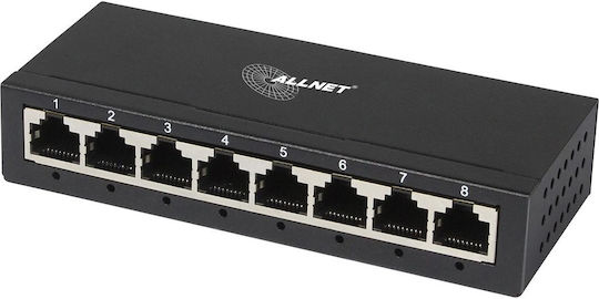 Allnet Неуправляем L2 Switch с 8 Портове Гигабитови (1Gbps) Ethernet