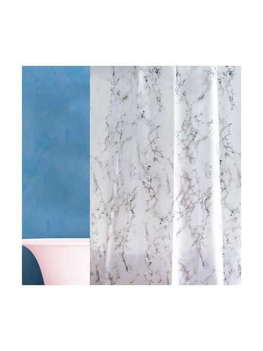 San Lorentzo Whitemarble Shower Curtain Fabric 180x200cm Whitemarble